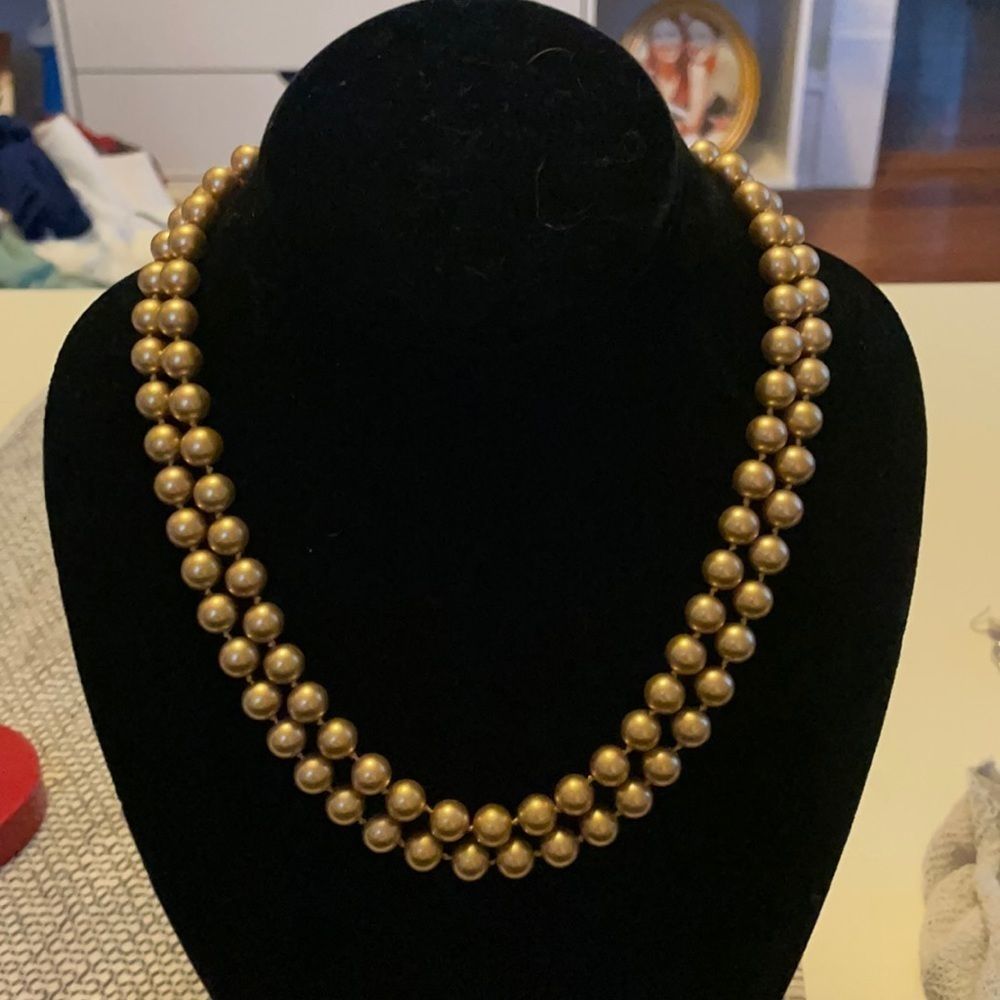 Vintage double strand champagne pearls